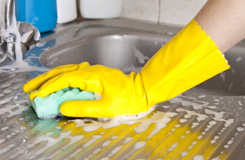 Stain removal on fabric furniture during upholstery cleaning in St Helier